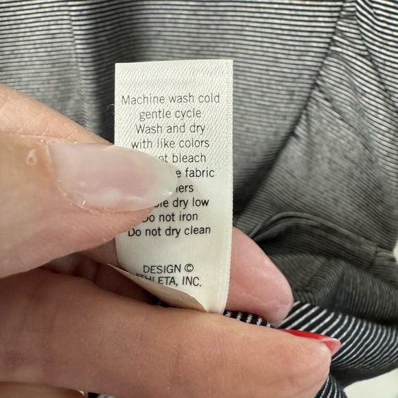 #7 ATHLETA Dress  XSP Navy/White tiny stripes Boat Neck, Sleeveless, Lined - Picture 14 of 15